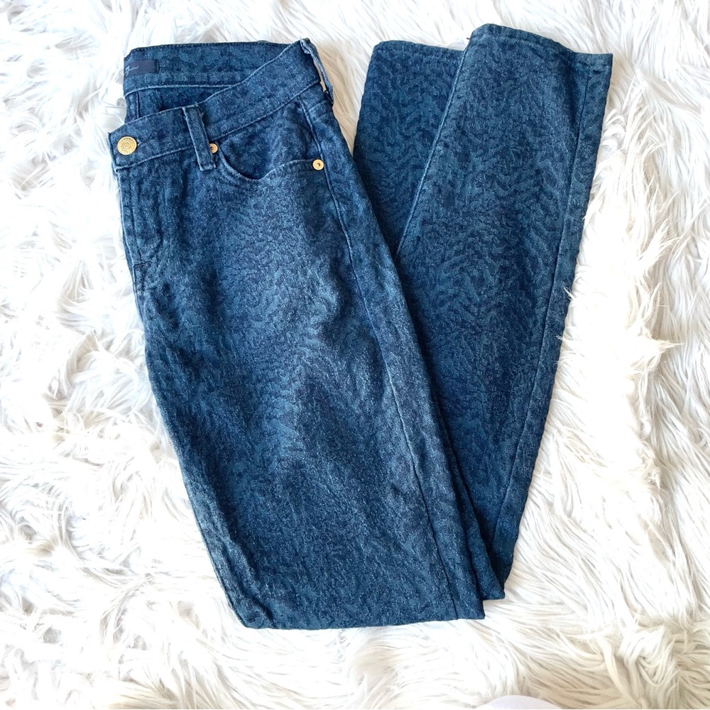 7 For All Mankind Jaquard Animal Print Snake Texture low mid rise Women’s 27